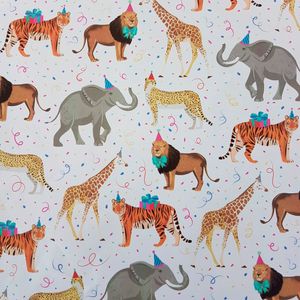 Geschenkpapier Tiere Afrika / Party 70cm x 2m, Rolle