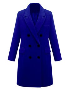 Damen Trenchcoats Mäntel Langarm Trenchmäntel Long Mode Cardigan Outwear Herbst Blau,Größe Größe EU S
