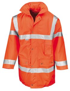Safety Arbeits Sicherheits Jacke | ISO EN20471:2013 - Farbe: Fluorescent Orange - Größe: M