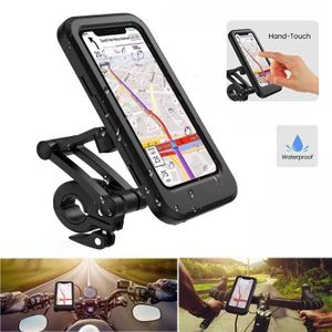 Držiak mobilného telefónu na bicykel vodotesný, držiak mobilného telefónu na bicykel s dotykovým displejom, otočný o 360°, výškovo nastaviteľný pre iPhone Galaxy Samsung do 6,7 palca