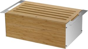 WMF Gourmet Brotkasten 43 x 25 x 15 cm, Bambus, Brotdose, Brotbox mit abnehmbarem Schneidbrett,