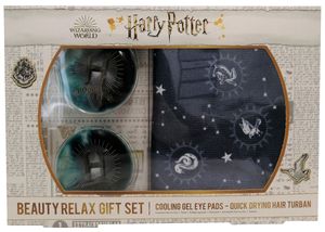 Wizarding World PP8651HP Harry Potter Beauty und Entspannung Set, 2 Cooling Gel Augenpads, 1 Haarturban zum abtrocknen mit Hogwarts Motiv