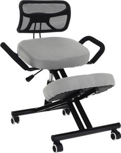 Kondela Ergonomischer Kniestuhl auf Rädern Rufus - Taupe / Schwarz