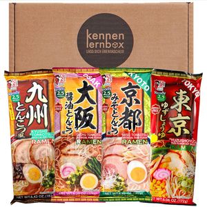 Kennenlernbox Itsuki Ramen Mix | Japanische Itsuki Ramen Mix zum Probieren | 4 verschiedene Geschmäcke (8 Portionen)