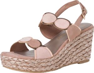 Marco Tozzi  Damenschuhe Sandalen Hoch Sandalette Rosa Freizeit, Schuhgröße:41 EU