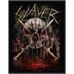 Slayer - Schädel und Schwerter - Patch - Polyester RO3857 (Einheitsgröße) (Bunt)