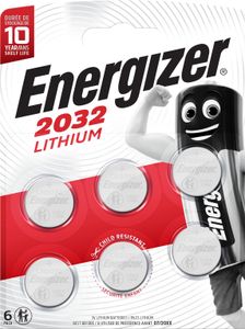ENERGIZER E303272400 Knopfzellen-Batterie Lithium CR2032 3,0Volt - 6 Stück