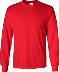 Gildan Ultra Herren T-Shirt mit Rundhalsausschnitt, langärmlig BC477 (2XL) (Rot)