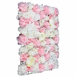 6 Stück 60 * 40cm Künstliche Blumenwände Rosenwand Blumenpaneele romantischer Hintergrund für Hochzeit Bankett Party Festliche Dekoration