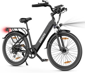 ESKUTE City E-Bike Polluno Plus, elektrický bicykel 28 palcový trekkingový bicykel e-city bike s 36V, 20Ah lítiovou batériou s dlhým dojazdom až 120KM, snímač krútiaceho momentu,