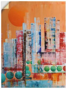 ARTland Wandbild, selbstklebend New York abstrakt I Größe: 45x60 cm