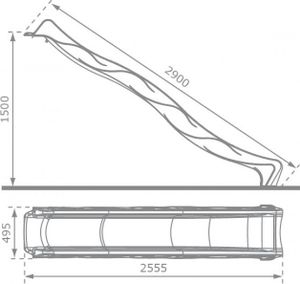 Wellenrutsche / Wasserrutsche / Rutsche Tsuri 1500mm grün 2,90m Wellenrutsche / Wasserrutsche / Rutsche Tsuri 1500mm grün 2,90m