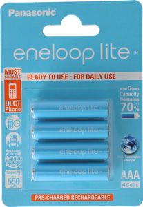 eneloop lite - BK-4LCCE/4BE - Micro AAA / HR03 - 1,2 Volt min.550mAh Ni-MH - 4er Blister