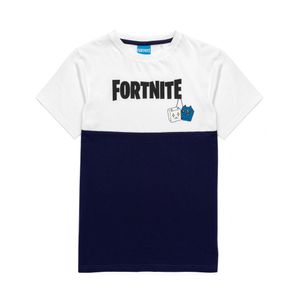 Fortnite - T-Shirt für Jungen NS6813 (146-152) (Weiß/Marineblau)