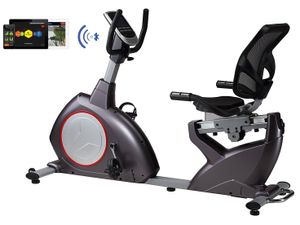 Sitzergometer magnetischer Widerstand Computer 24 Programme Sitz Liege-Heimtrainer Bluetooth Fitness App fähig
