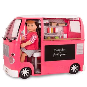 Our Generation - Foodtruck Imbisswagen pink für Puppe 46 cm