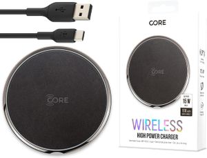 Forever Core 15W Kabelloses Ladepad, Qi Ladestation, Schnelles Induktive Ladegerät für iPhone 13 Pro/12/11/X/XR/8, AirPods, Samsung Galaxy S21/S20/S10, Note 20/10, Huawei, Xiaomi