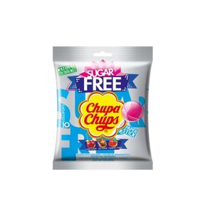 Chupa Chups Zuckerfrei 10 Lutscher 110G Zuckerfrei Kirsche Cola Erdbeere