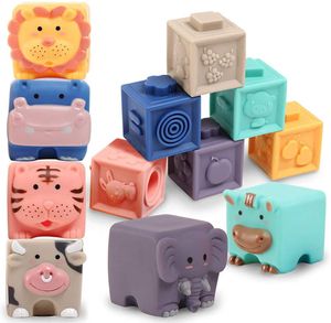 Malplay Senzorická vzdelávacia hračka| Mäkké bloky so zvieratkami| Hravé učenie pre batoľatá a dojčatá Hravé učenie pre batoľatá a dojčatá od 3 rokov