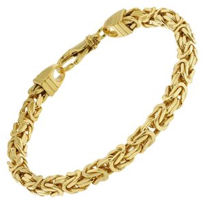 trendor 51324 Armband Königskette Gold auf Silber 925 Breite 4,7 mm, 21 cm