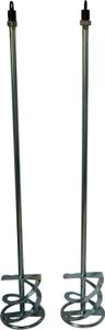 2 x Wendelrührer Rührer Rührquirl 120 x 750 mm verzinkt mit Gewinde M14