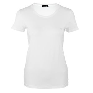 EMPORIO ARMANI Damen T-Shirt Crew Neck Rundhals (1er Pack) Weiß/White2 L
