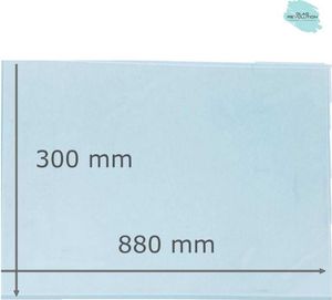Glasplatte | Glasregal | Glasscheibe - satiniertes Glas - 8 mm Stärke - (228,60 EUR / qm - Mindestbfl. 0,25 qm - Kantenb 5,35 EUR / lfm.) - Viele Maße lieferbar! - 880 mm x 300 mm