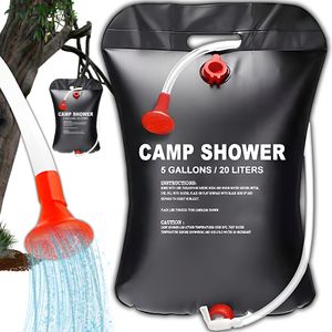 Solarusche Campingdusche Outdoor Camping Dusche Tasche mit Duschkopf Gartendusche Solar Wassersack Pooldusche Warmwasser Outdoordusche 20L Retoo
