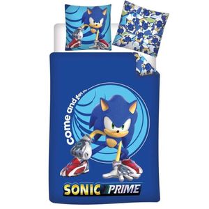 Sonic Prime Kinder Mikrofaser Bettwäsche 2tlg Set 135/140x200 63x63 cm