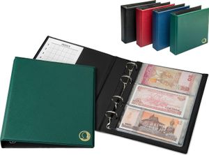 Banknotenalbum Sammelalbum (Grün) 20 Hüllen für 50 Banknoten