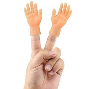 Melario 2x Mini Finger Hände Aufsteck Hand Fingerpuppe Handpuppe Gummihand Spielzeug