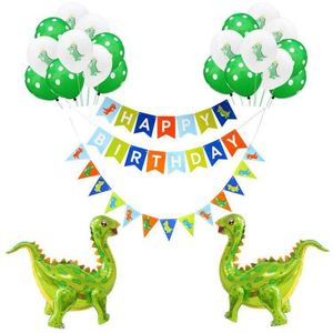 25 Stück Luftballons Dino Geburtstag Set mit 3D Stehende Dinosaurier