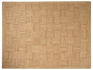 BELIANI Teppich Beige Jute Rechteckig 300x400 cm Geometriches Muster Handgemacht Boho Modern Kurzhaar für Fußbodenheizung Wohnzimmer Ausstattung