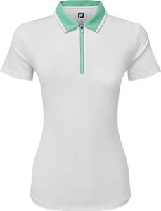 Footjoy Colour Block Lisle White/Mint S Koszulka Polo