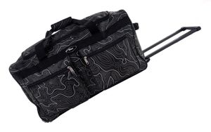 RGL A1 Trolleytasche Reisetasche mit 3 Rollen Trolley Koffer Reisegepäck Rolltasche Volumen: 100L Farbe: Schwarzes Muster