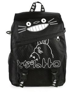 Rucksack mit Umhängetasche Funktion für Totoro Fans | Schwarz