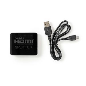 Nedis HDMI ™ Splitter | 2-Port | HDMI™ Eingang | 2x HDMI™ Ausgang | 4K@30Hz | 2.25 Gbps | ABS / PVC | Schwarz NE550693732