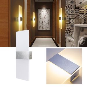Jopassy LED Wandleuchte Innen/Außen Wandleuchten Modern Wandlampe Wandbeleuchtung Treppenhaus Flur Warmweiß 2X 12W