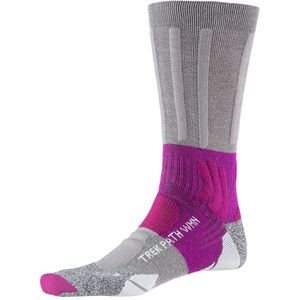 X-SOCKS Trek Path Trekkingsocken Damen pearl grey/flamingo pink 37-38