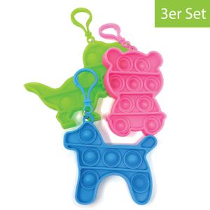 Fidget Toy Bubble Pop it - Antistress Schlüsselanhänger Kinder Spielzeug | Ablenkung bei Stress & Nervosität | Hochwertiges Gadget Silikon Qualität
