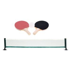 tischtennisgarnitur Mini 16 x 9 cm schwarz/rot 4-teilig