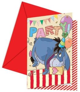 Winnie Puuh Einladungskarten mit Umschlag