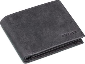 ROYALZ "Detroit" Geldbörse Herren Leder RFID-Schutz Geldbeutel kompaktes Portemonnaie Querformat Männer Brieftasche im Vintage Design