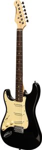 Stagg SES-30 BK LH Standard "S" E-Gitarre, Linkshändermodell