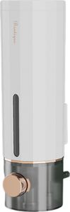 Seifenspender Wandbefestigung, Handseifenspender Soap Dispenser, Ohne Bohren 450ml, Wand Spülmittelspender für Shampoo, Händedesinfektionsmittel, Spülun (weiß)