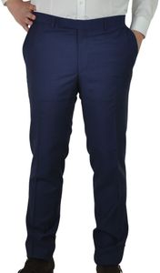 Daniel Hechter - Slim Fit - Herren Baukasten Hose aus 100% Schurwolle in Blau oder Schwarz  (100102-H40150), Größe:48, Farbe:Blau (670)