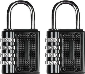 2x Zahlenschloss Vorhängeschloss Zahlenkombination Zahlenkombinationsschloss 4 Ziffern Code