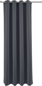 Verdunkelungsvorhang Ösen anthrazit Vorhang blickdicht Gardine B/H 140x245 cm uni