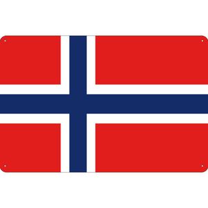 vianmo Blechschild Wandschild 18x12 cm Norwegen Fahne Flagge