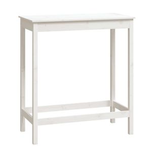 vidaXL Barový stůl bílý 100x50x110 cm Masivní borovicové dřevo